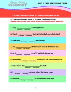 Read more about the article PAST CONTINUOUS TENSE (7): Past Continuous vs. Present Continuous