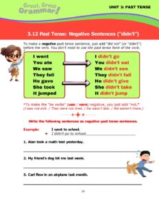 Read more about the article PAST TENSE (9): Negative Sentences (“didn’t”)