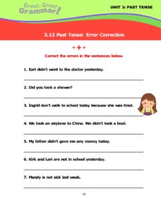 Read more about the article PAST TENSE (10): Error Correction