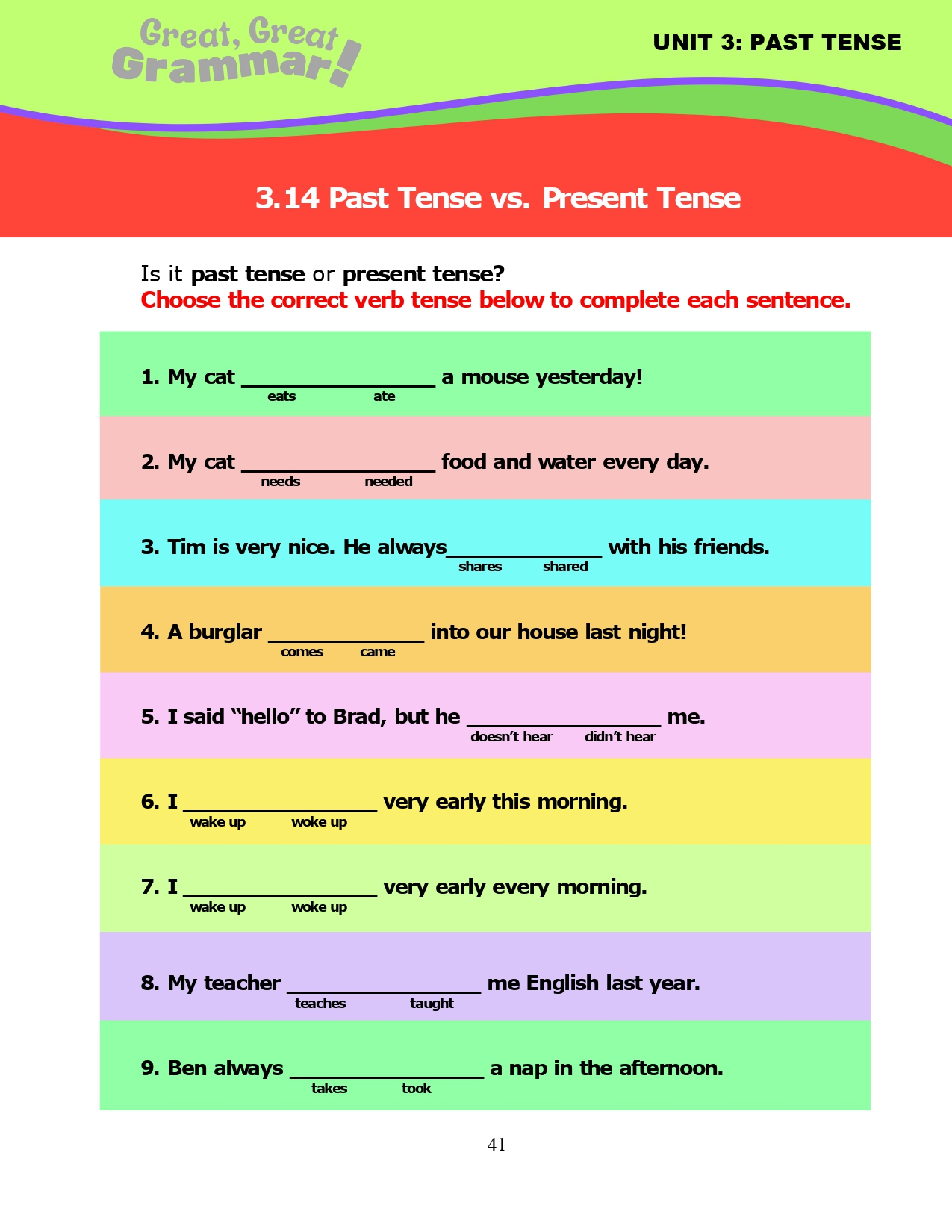 Read more about the article ESL Grammar: PAST TENSE (11) – Past Tense vs. Present Tense