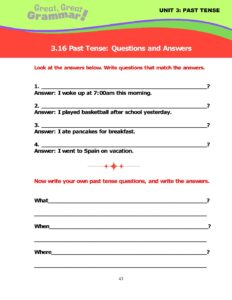 Read more about the article PAST TENSE (13): Questions and Answers