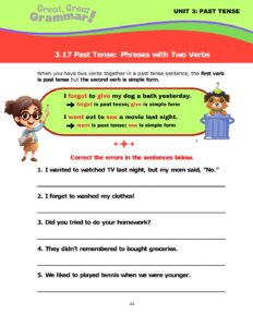 Read more about the article PAST TENSE (14): Phrases with Two Verbs