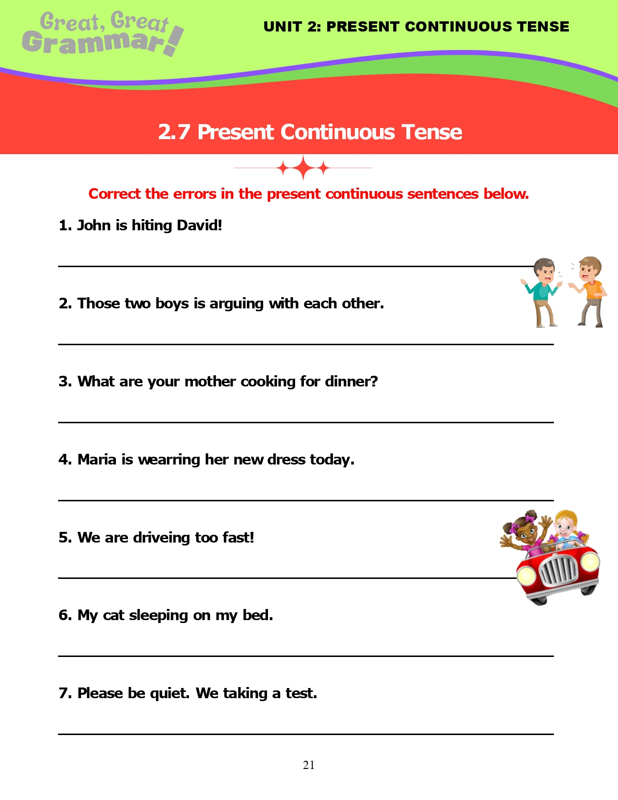 Read more about the article ESL Grammar: PRESENT CONTINUOUS TENSE (6) – Error Correction #2