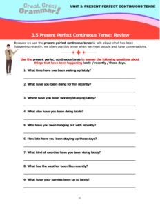 Read more about the article PRESENT PERFECT CONTINUOUS TENSE (3): Review