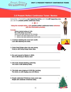 Read more about the article PRESENT PERFECT CONTINUOUS TENSE (4): Review #2