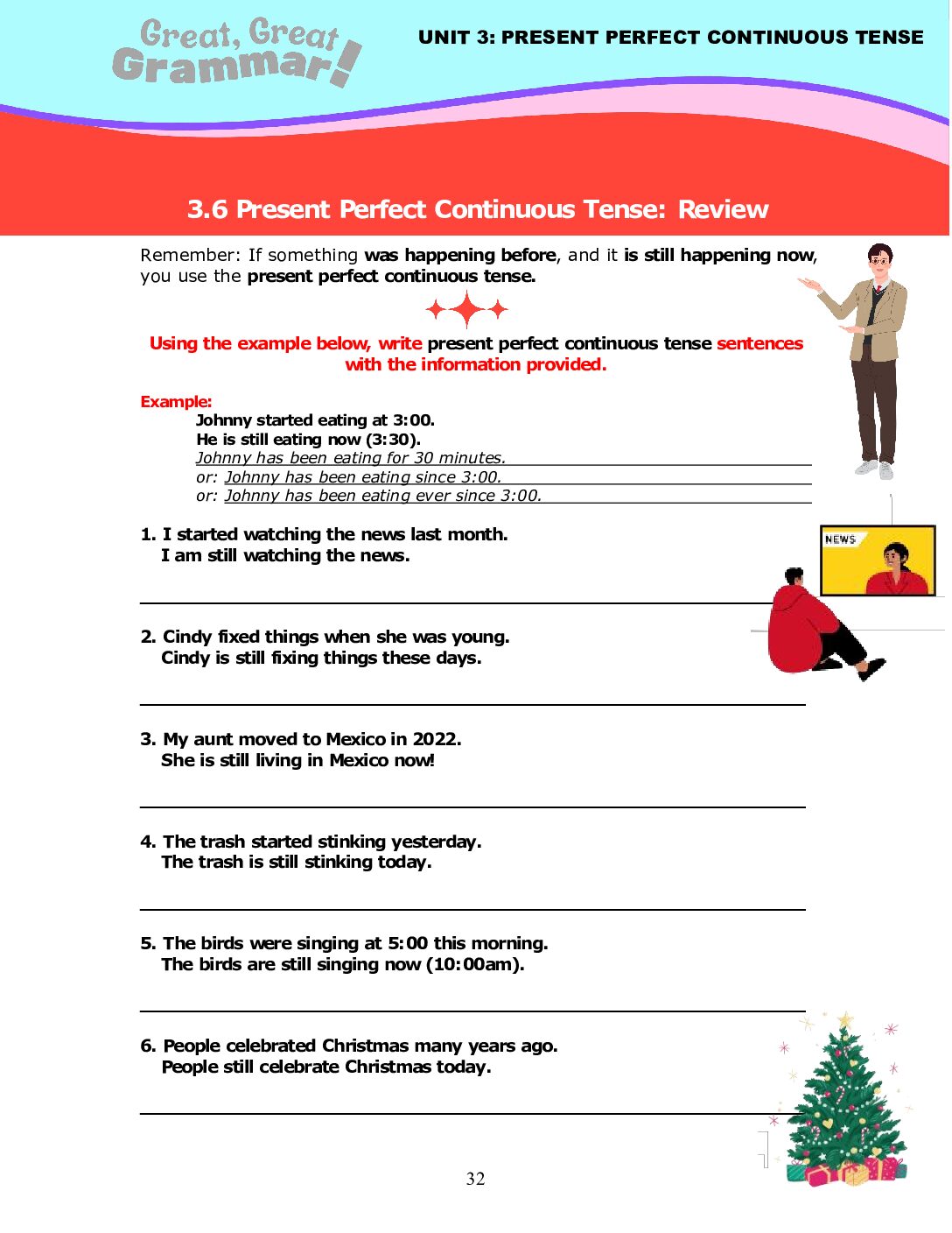 Read more about the article PRESENT PERFECT CONTINUOUS TENSE (4): Review #2