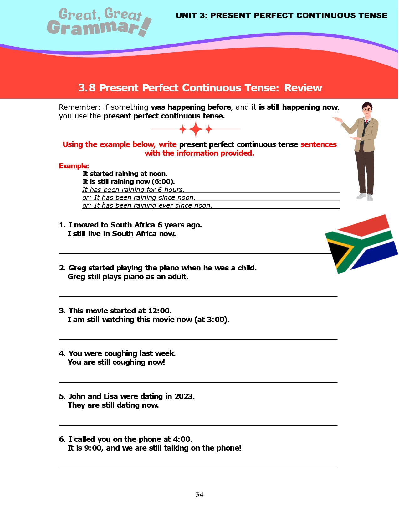 Read more about the article ESL Grammar: PRESENT PERFECT CONTINUOUS TENSE (6) – Review #3
