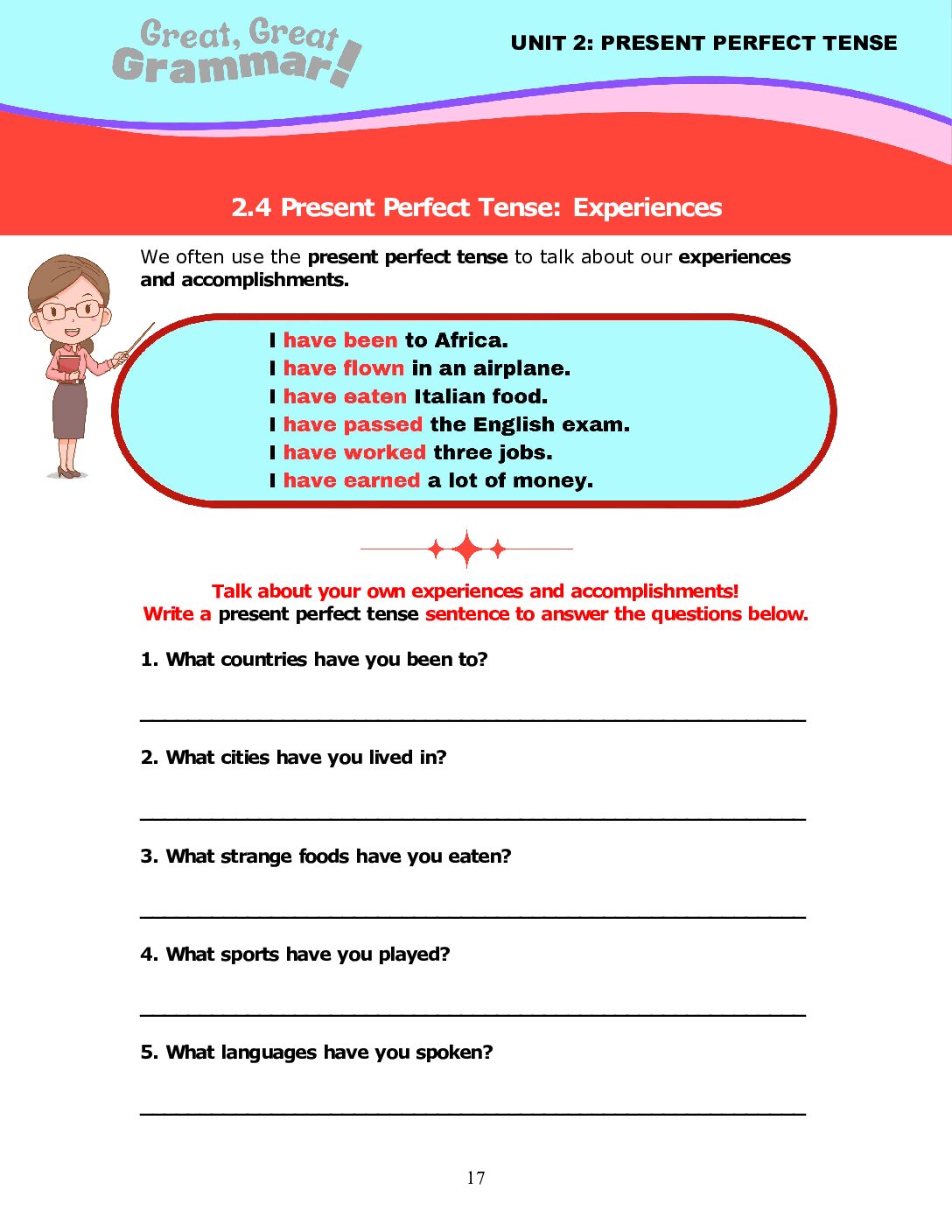 Read more about the article PRESENT PERFECT TENSE (2): Experiences