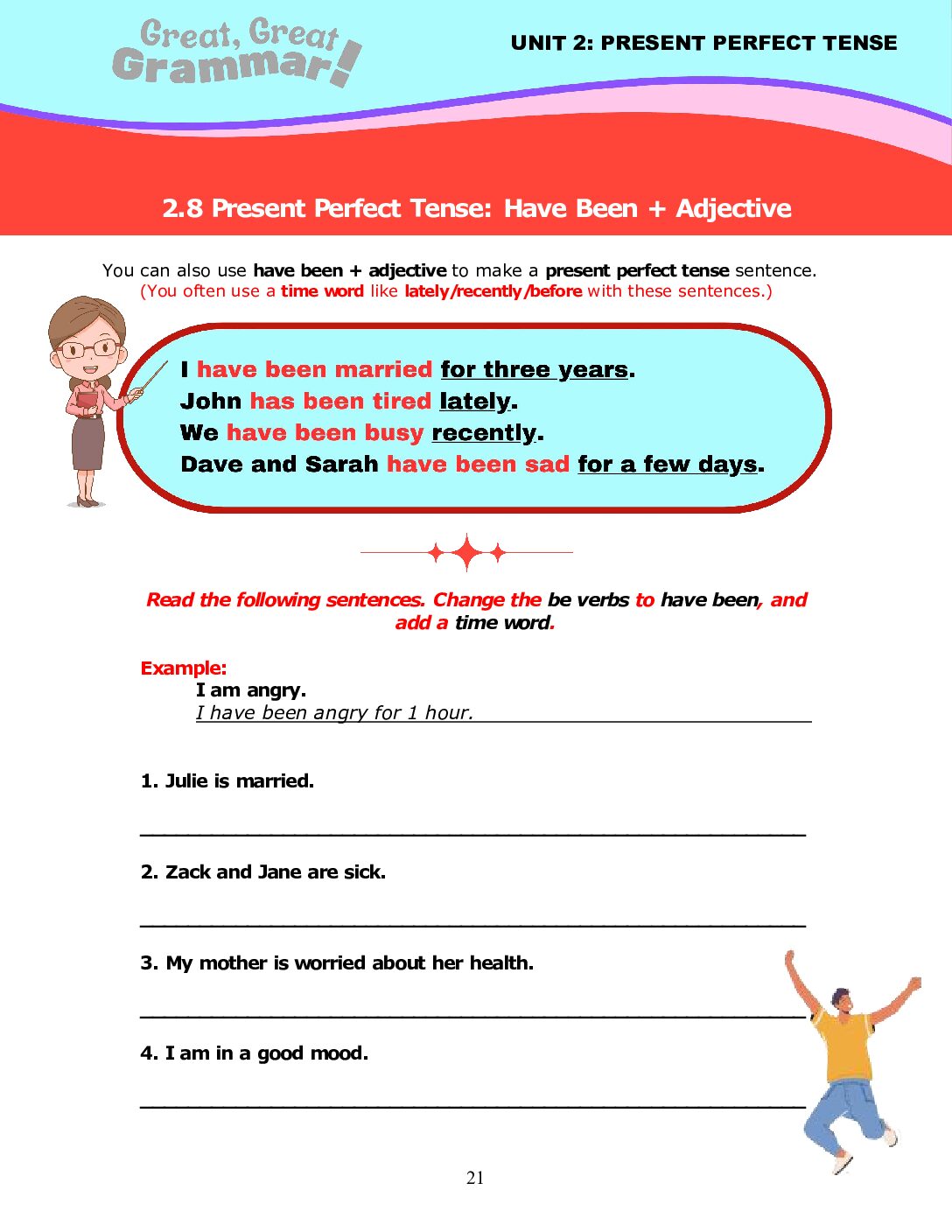 Read more about the article PRESENT PERFECT TENSE (6): Have Been + Adjective