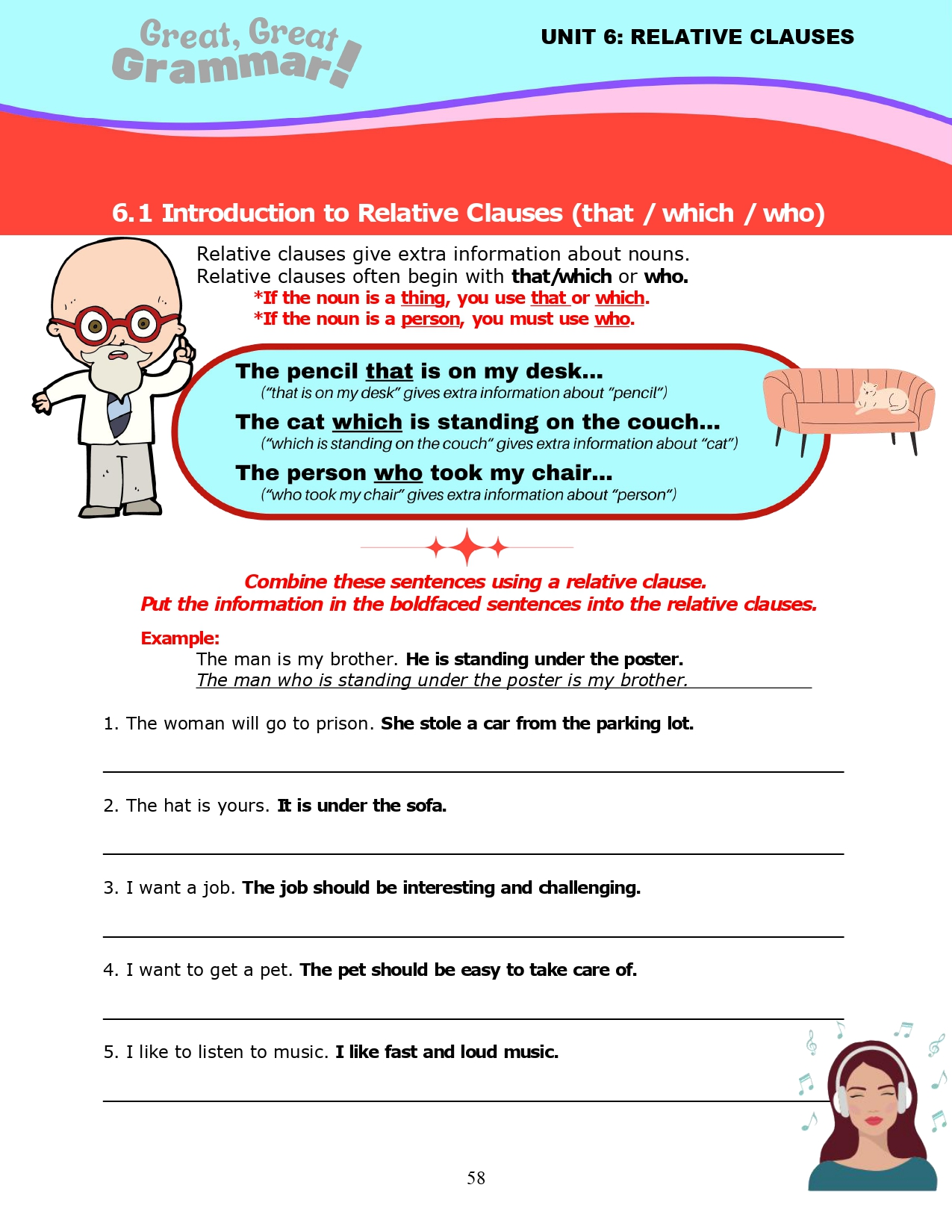 Read more about the article ESL Grammar: RELATIVE CLAUSES (1) – Introduction (that/which/who)