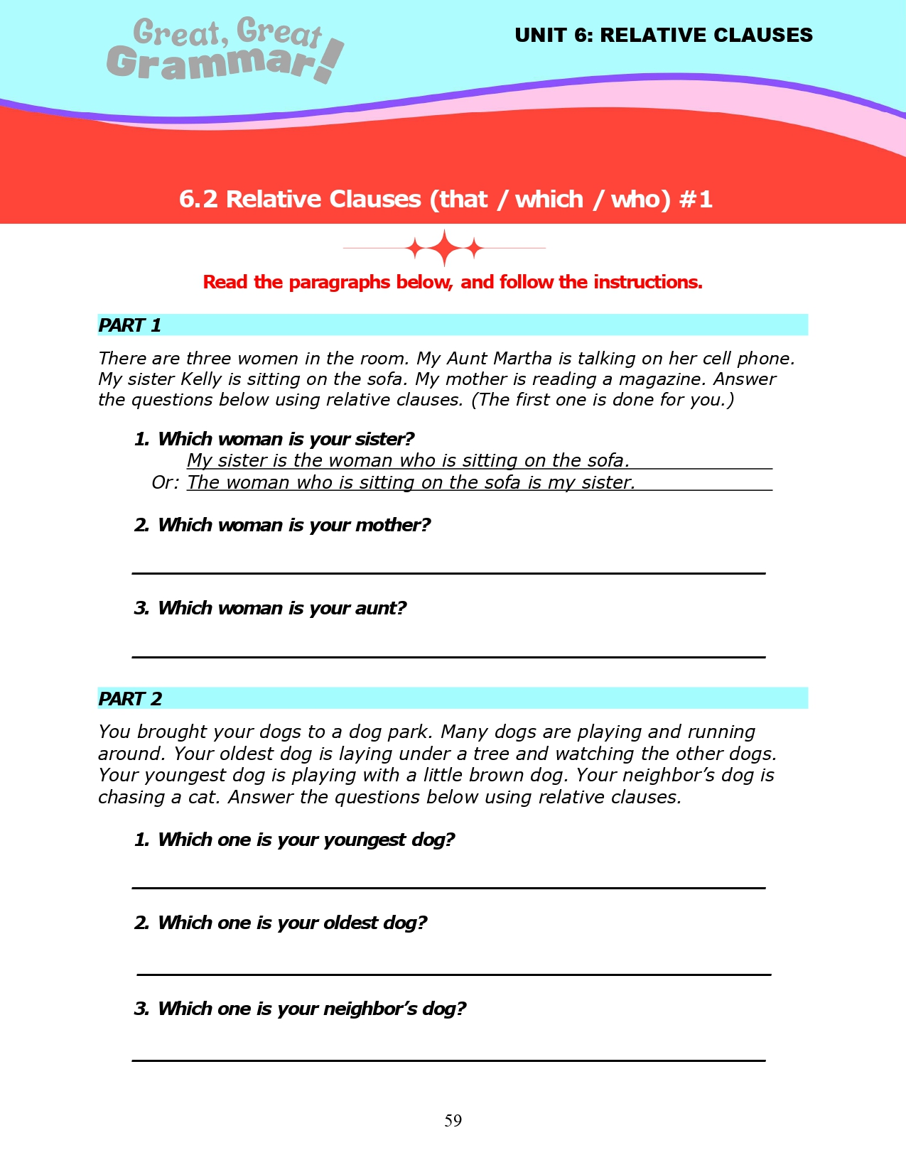 Read more about the article ESL Grammar: RELATIVE CLAUSES (2) – Practice