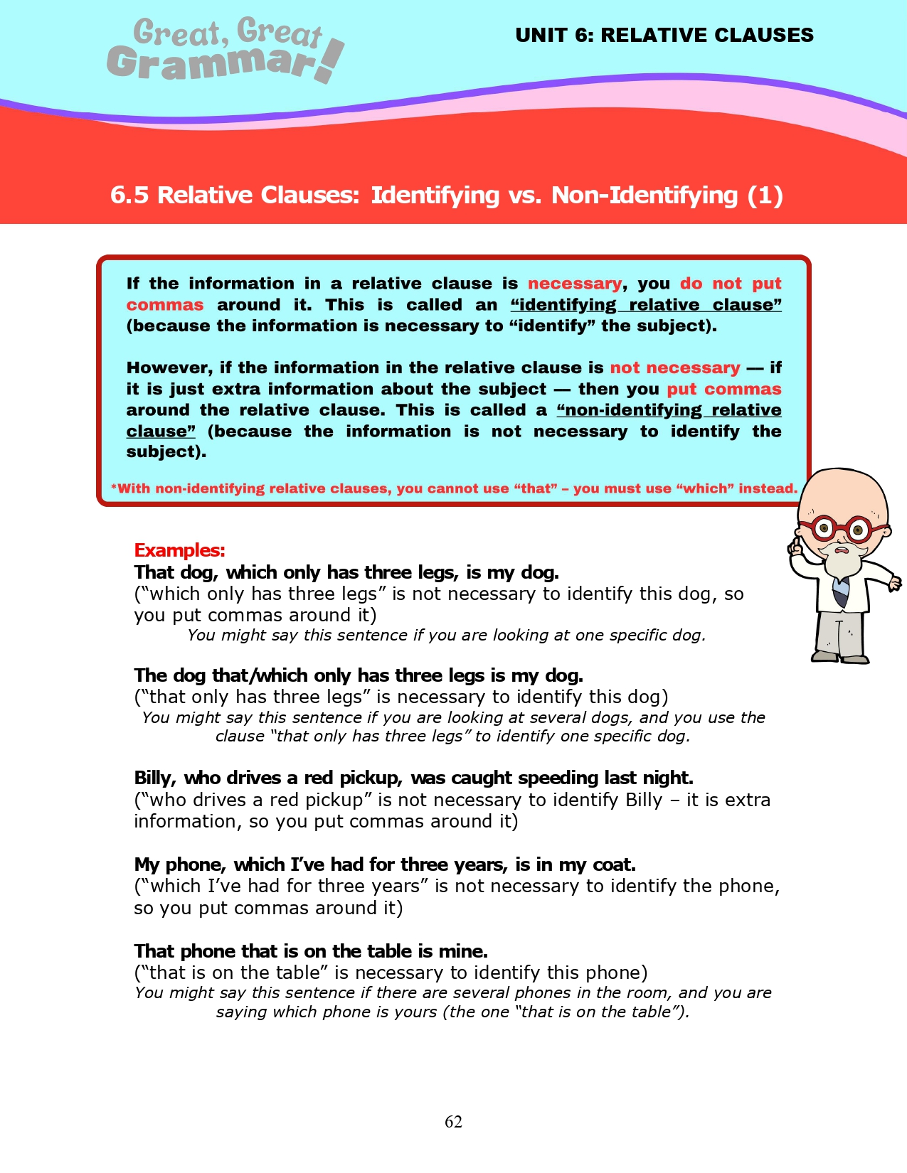 Read more about the article ESL Grammar: RELATIVE CLAUSES (4) – Identifying vs. Non-Identifying