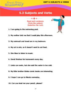 Read more about the article SUBJECTS AND VERBS (3): Review Lesson