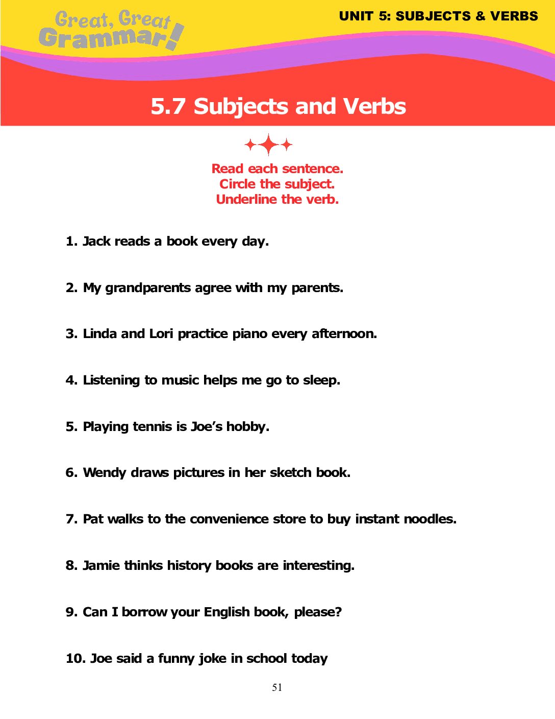 Read more about the article SUBJECTS AND VERBS (6): Review Lesson #3