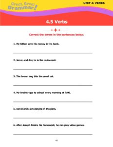 Read more about the article VERBS (5): Error Correction