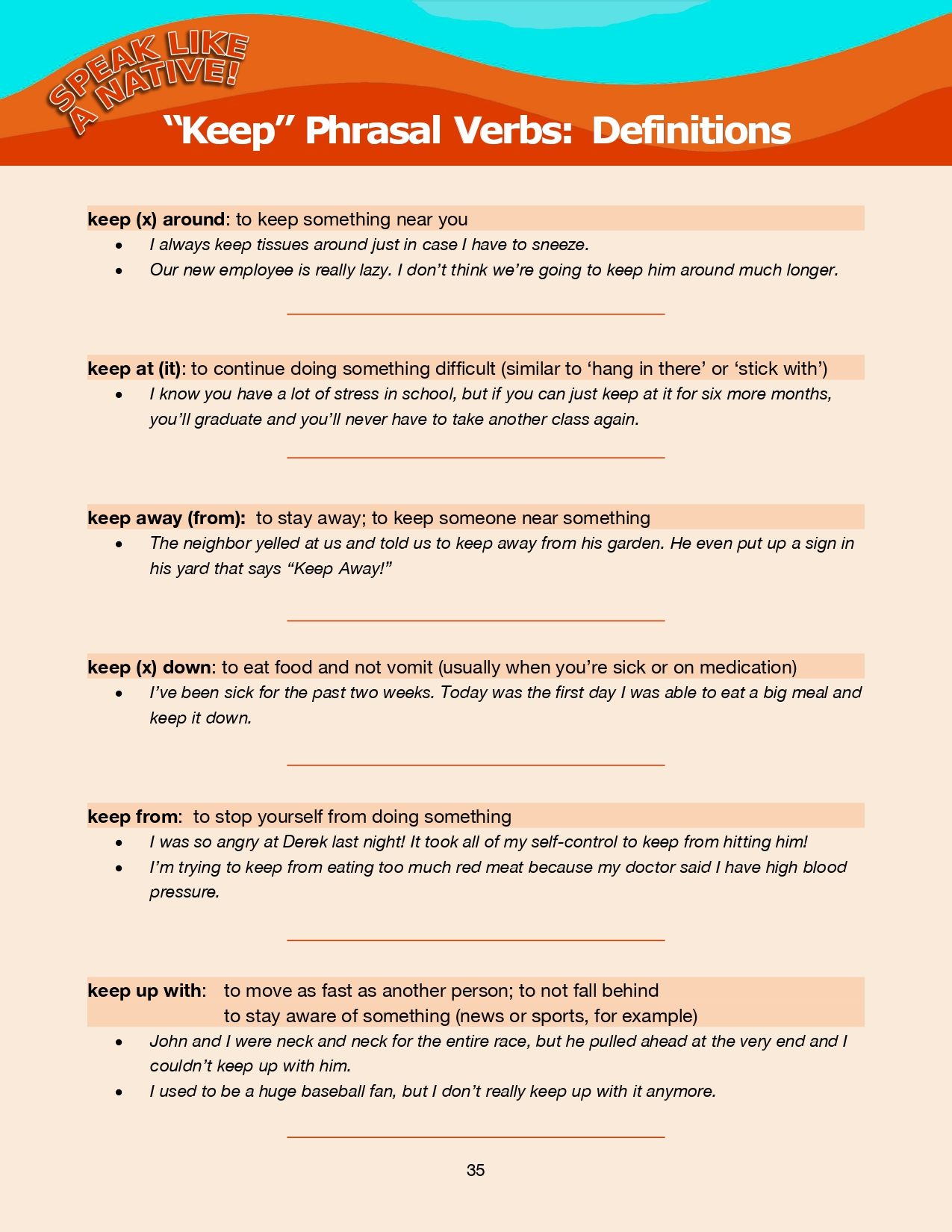 Read more about the article Phrasal Verbs: “Keep” – Definitions and Review